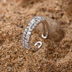 Elegant Western Crystal Statement Adjustable Finger Ring