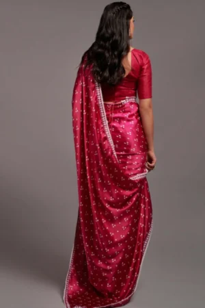 Bandhani Japan Satin Digital Print Saree