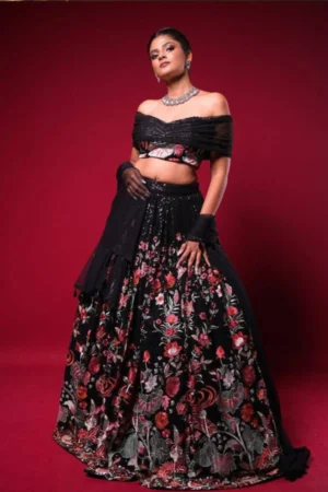 Designer Bollywood Style Foux Georgette Lehenga