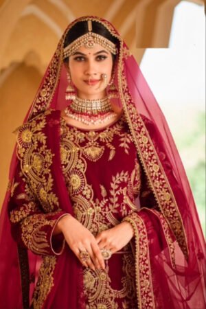 Indian Wedding Heavy Velvet Lehenga Choli