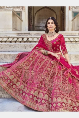 Bridal Special Heavy Velvet With Fancy Dori Work Lehenga Choli